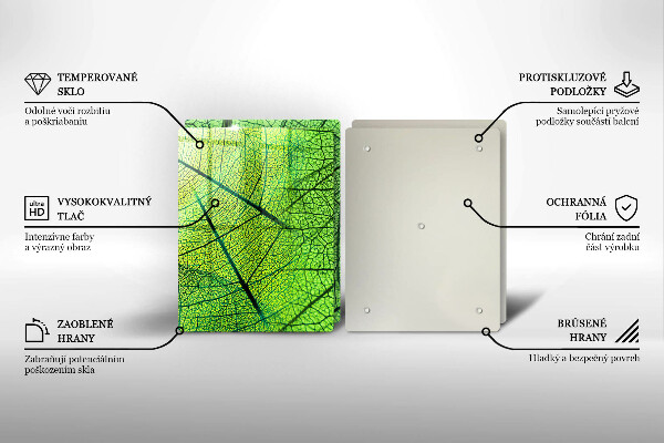 De vidrio templado Venas de las hojas naturales