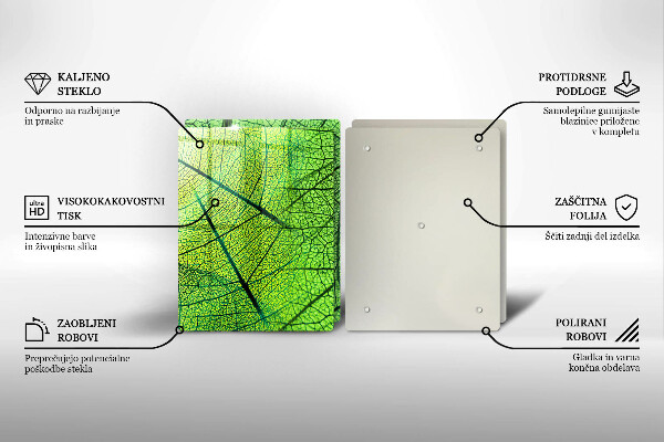 De vidrio templado Venas de las hojas naturales