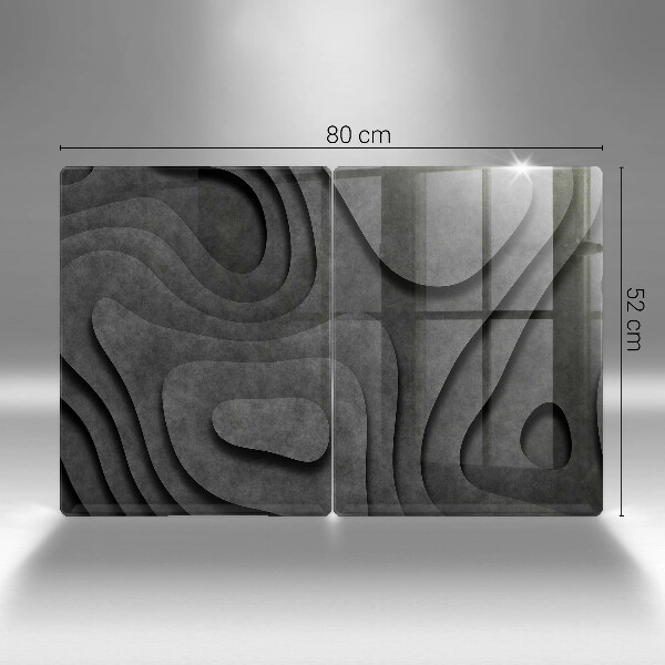 De vidrio templado Formas de piedra 3d