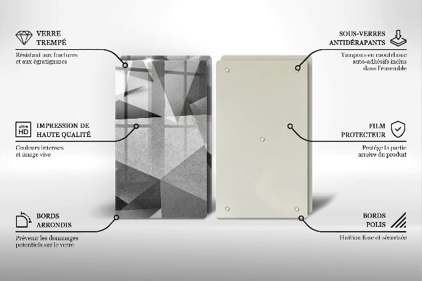 De vidrio templado Abstracción nítida concreta