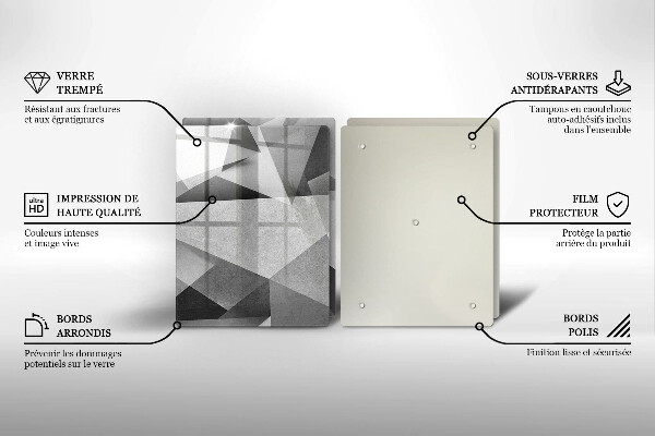 De vidrio templado Abstracción nítida concreta