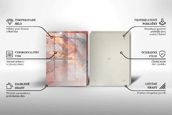 De vidrio templado Mármol con oro