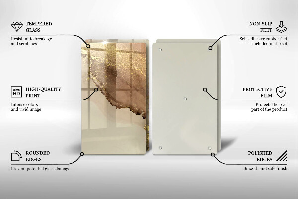 De vidrio templado Abstracción de oro