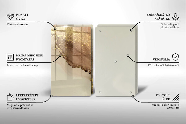 De vidrio templado Abstracción de oro