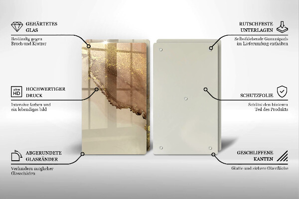 De vidrio templado Abstracción de oro