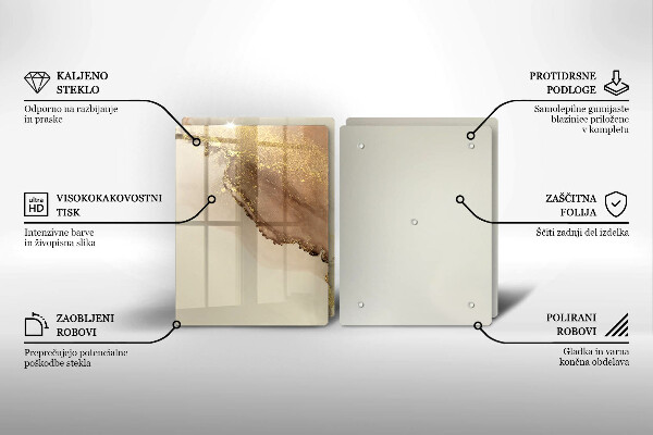 De vidrio templado Abstracción de oro