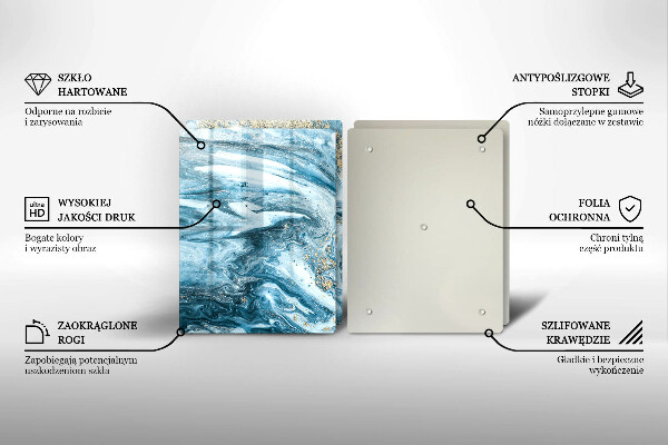 De vidrio templado Estructura con oro