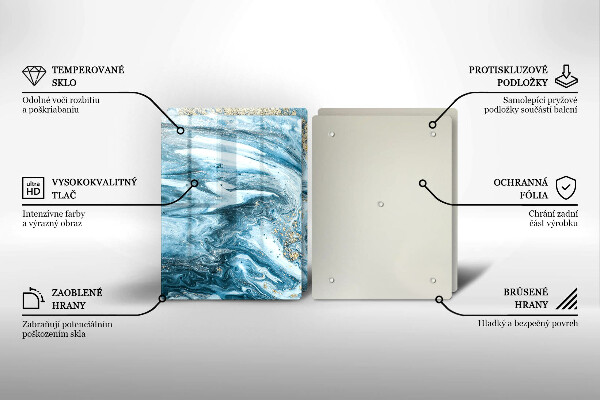 De vidrio templado Estructura con oro
