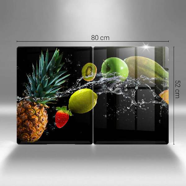 De vidrio templado Frutas en agua