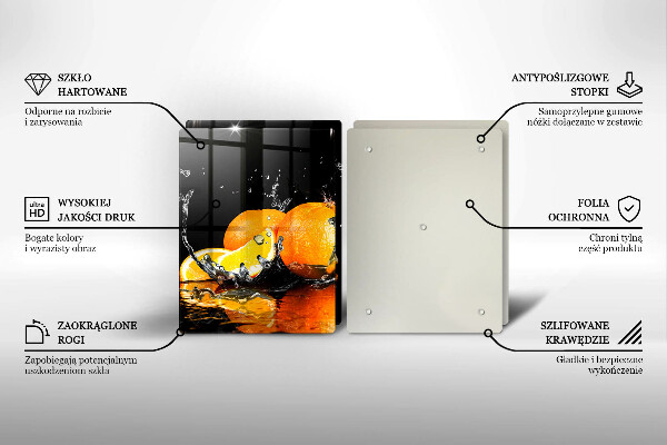 De vidrio templado Fruta jugosa de naranja
