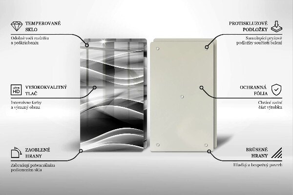 De vidrio templado Líneas suaves de abstracción