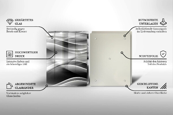 De vidrio templado Líneas suaves de abstracción