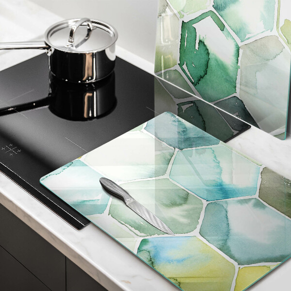 De vidrio templado Hexágonos de acuarela