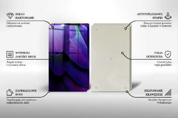 De vidrio templado Plumas de neón