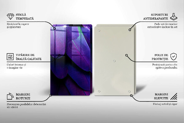 De vidrio templado Plumas de neón