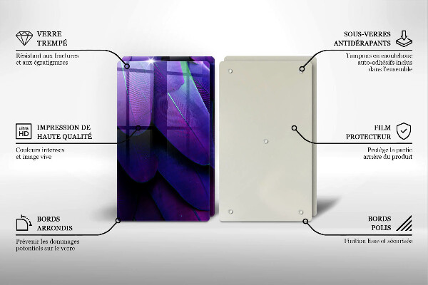 De vidrio templado Plumas de neón