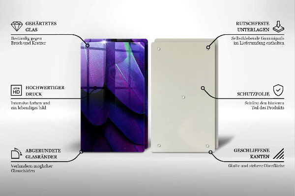 De vidrio templado Plumas de neón