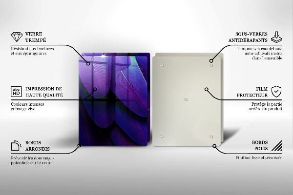 De vidrio templado Plumas de neón