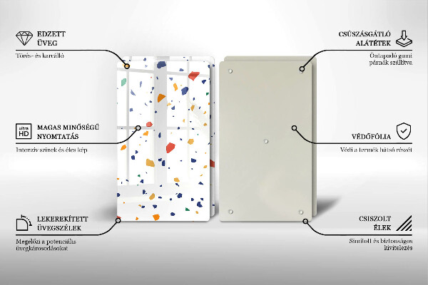 De vidrio templado Gres colorido