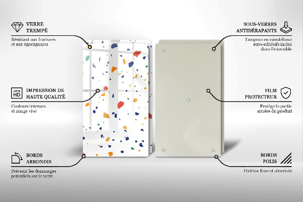 De vidrio templado Gres colorido