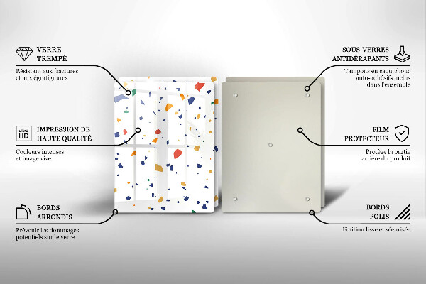 De vidrio templado Gres colorido