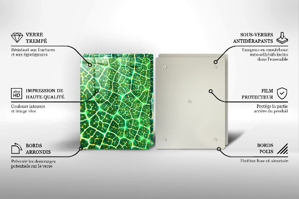 De vidrio templado Estructura de la hoja