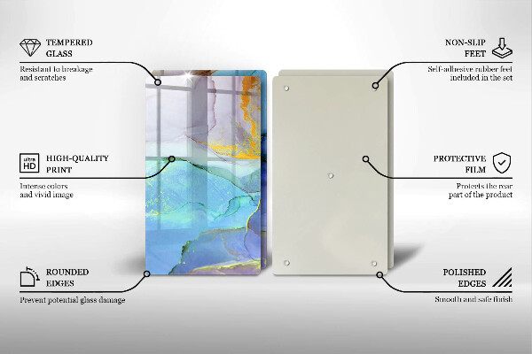 De vidrio templado Piedra dorada agrietada