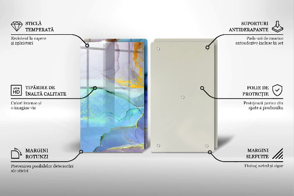 De vidrio templado Piedra dorada agrietada