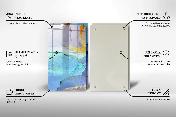 De vidrio templado Piedra dorada agrietada