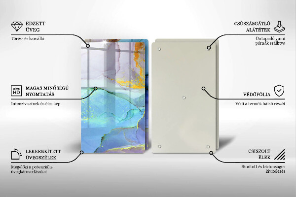 De vidrio templado Piedra dorada agrietada