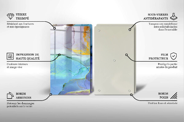 De vidrio templado Piedra dorada agrietada