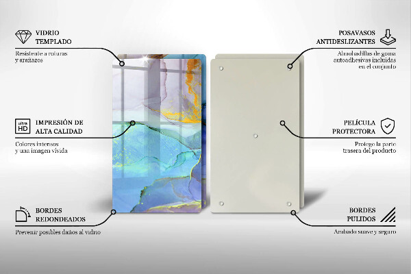 De vidrio templado Piedra dorada agrietada
