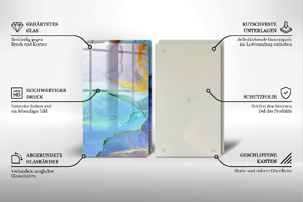 De vidrio templado Piedra dorada agrietada