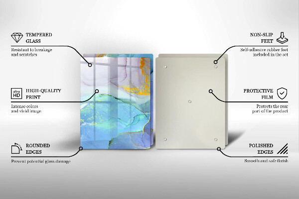 De vidrio templado Piedra dorada agrietada