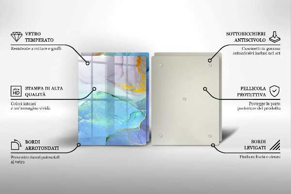 De vidrio templado Piedra dorada agrietada