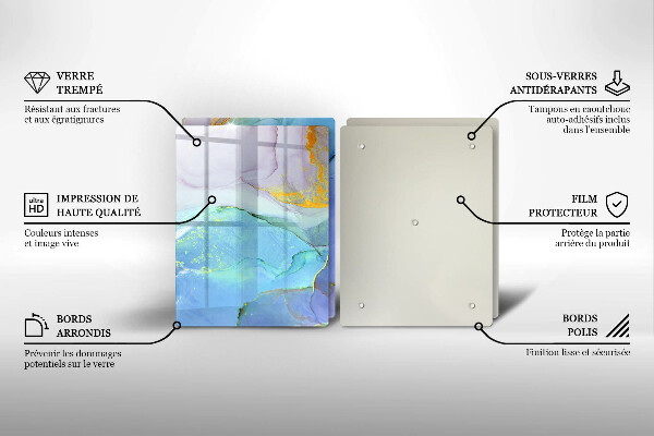 De vidrio templado Piedra dorada agrietada