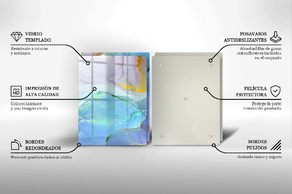 De vidrio templado Piedra dorada agrietada