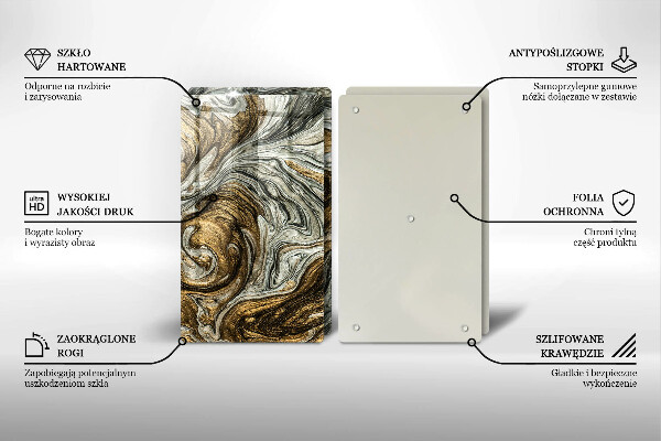 De vidrio templado Rica abstracción