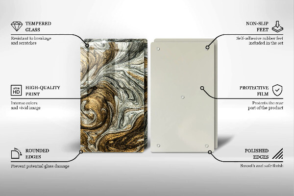 De vidrio templado Rica abstracción