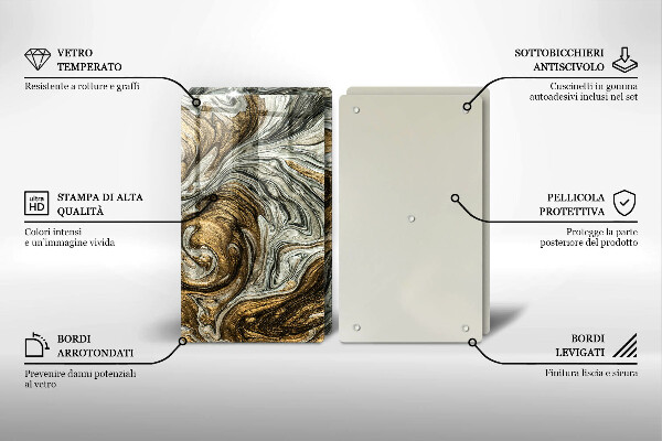 De vidrio templado Rica abstracción