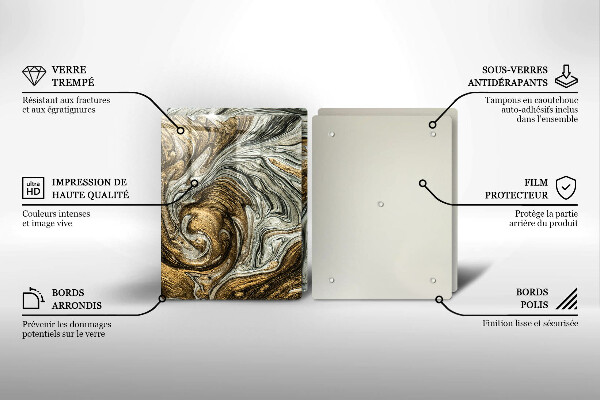 De vidrio templado Rica abstracción