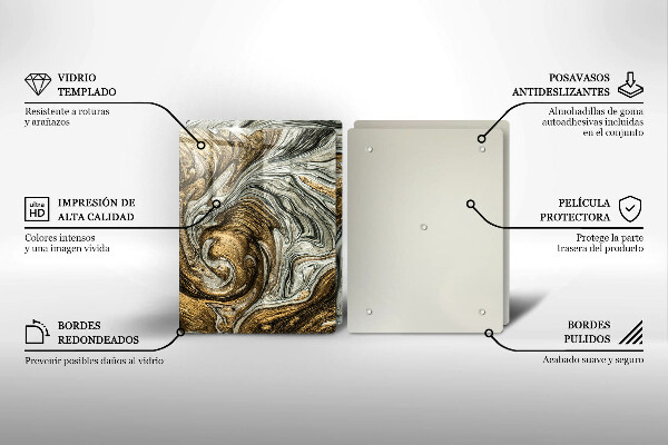 De vidrio templado Rica abstracción