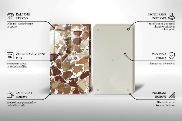 De vidrio templado Manchas decorativas de piedra