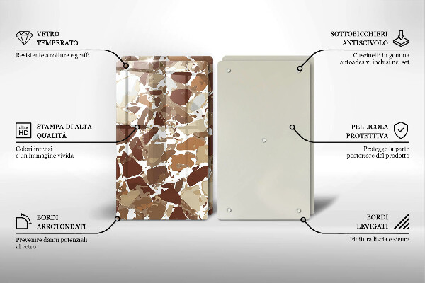 De vidrio templado Manchas decorativas de piedra