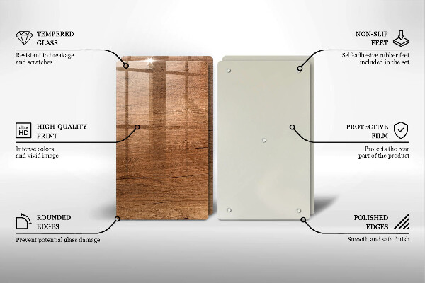 De vidrio templado Textura de madera