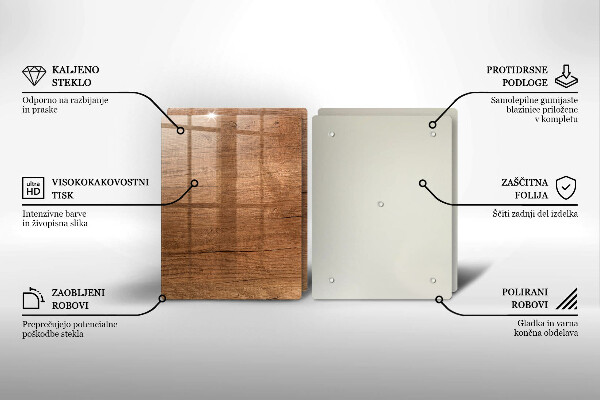 De vidrio templado Textura de madera
