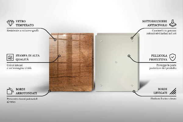 De vidrio templado Textura de madera