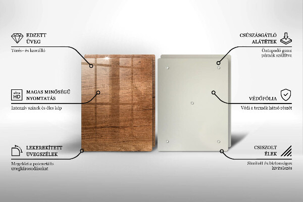 De vidrio templado Textura de madera