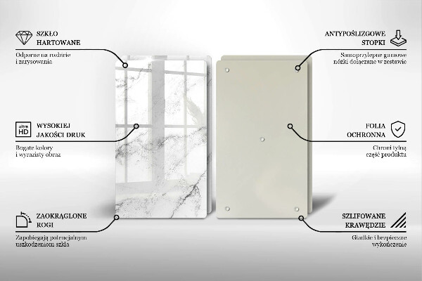 De vidrio templado Textura de mármol elegante