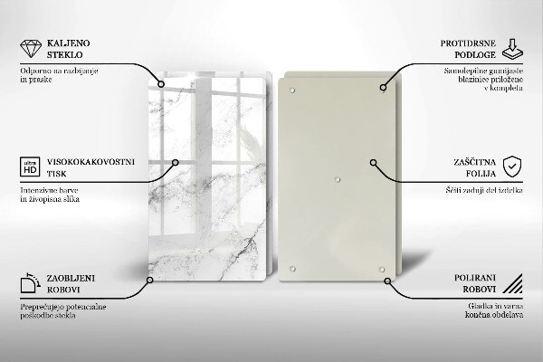 De vidrio templado Textura de mármol elegante